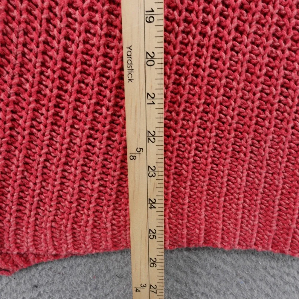 Ralph Lauren Jeans Co‎ Cable Knit Sweater Size Medium Coral Red Womens